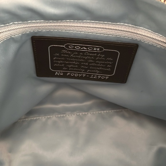 Coach Purse either Stripe Black Stud & original dust bag authentic - Picture 6 of 11